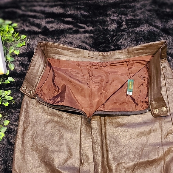 VINTAGE Danier Leather Pencil Skirt - Picture 2 of 5